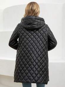 Abrigo acolchado con cremallera con capucha