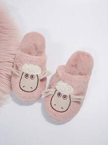 Women's Fun Animal Sheep Indoor Slippers - Pink - View 2