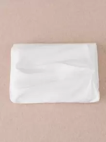 1pc Brushed White 100% Polyester 5-Pleat Bed Skirt Set, Can Be Used To Cover Bed Bottom Clutter - White - View 5