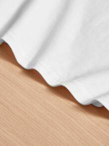 SHEIN Leap Crew 夏季男童休闲简约卡通印花短袖 T 恤 - 白色 - 查看 5