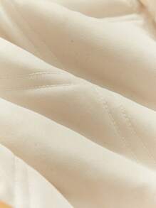 Baby Boy Letter Graphic Raglan Sleeve Colorblock Hooded Padded Coat - Brown - View 7