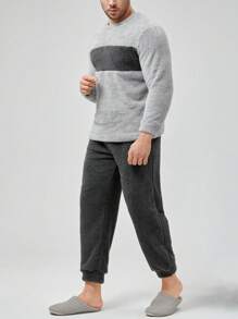 Nam Khối màu Teddy Bộ PJ - Nhiều màu - Xem 1