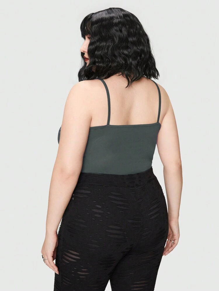 Women's Plus Size Spaghetti Strap Bodysuit