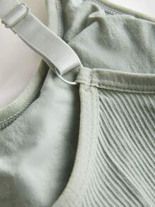 Women Casual High Stretch Backless Plain Bralette Bra Top In Multicolor Fabric - Multicolor - View 5