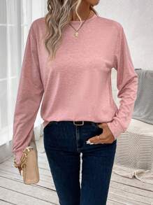 SHEIN LUNE Fall Clothes Women - Dusty Pink - View 3