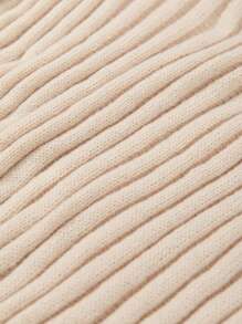 Manfinity Homme Men Polo Neck Drop Shoulder Ribbed Knit Sweater - Apricot - View 4