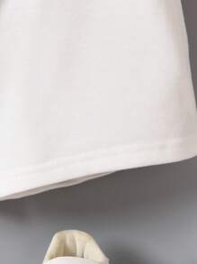 SHEIN Young Boy Letter Graphic Tee & Shorts - Burgundy - View 3