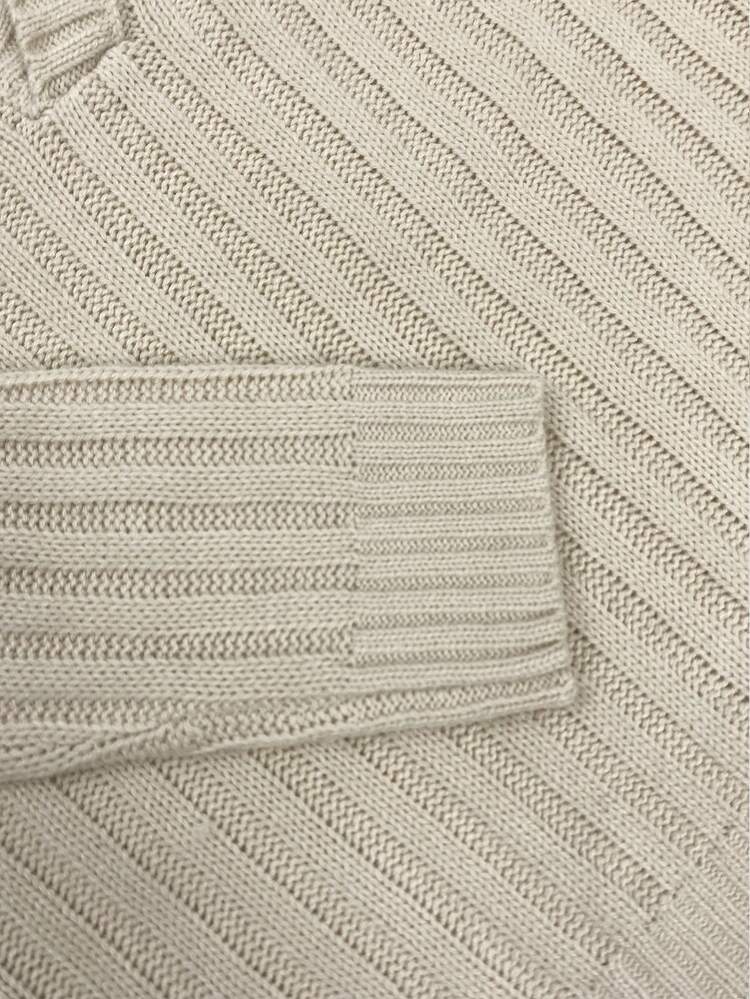 Solid Rib-Knit Hooded Knit Pullover Fall Winter Sweater