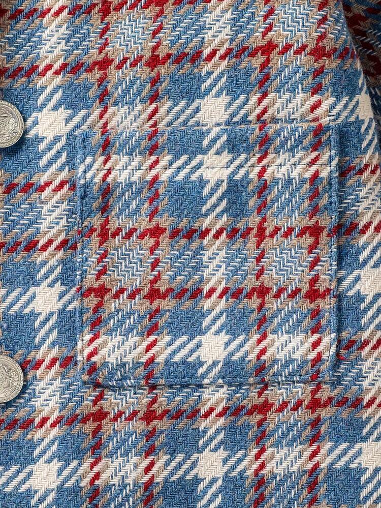 Baby Girl Plaid Dual Pocket Coat & Hat