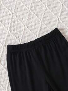 男嬰字母圖案撞色滾邊連體衣和愛心圖案連體衣和運動褲 - 彩色 - 查看 4