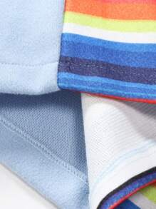 Manfinity Homme Men's Striped Print Loose Overcoat With Flap Detail - Multicolor - View 6