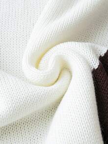 SHEIN LUNE Hơn Khối màu Thả vai Áo len - Nhiều màu - Xem 3