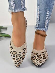 Của phụ nữ Đúng mốt Thoáng khí Dệt kim Pointed Toe Giày phẳng Cho công việc Và Giải trí Mặc - Nhiều màu - Xem 4