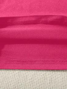 SHEIN Cô gái Tween Mặt cung Áo thun - Màu Hồng Tươi - Xem 6