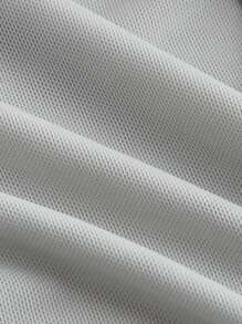 SHEIN MOD 木耳邊小高領網紗上衣 - 灰色 - 查看 3