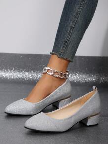 Chaussures à talons hauts pour femmes, talons hauts noirs confortables et polyvalents, à bout pointu plissé, à enfiler