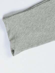 DOKOTOO Camiseta unicolor de manga murciélago - Gris - Ver 7