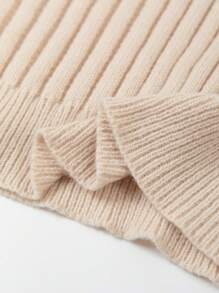 Manfinity Homme Men Polo Neck Drop Shoulder Ribbed Knit Sweater - Apricot - View 6