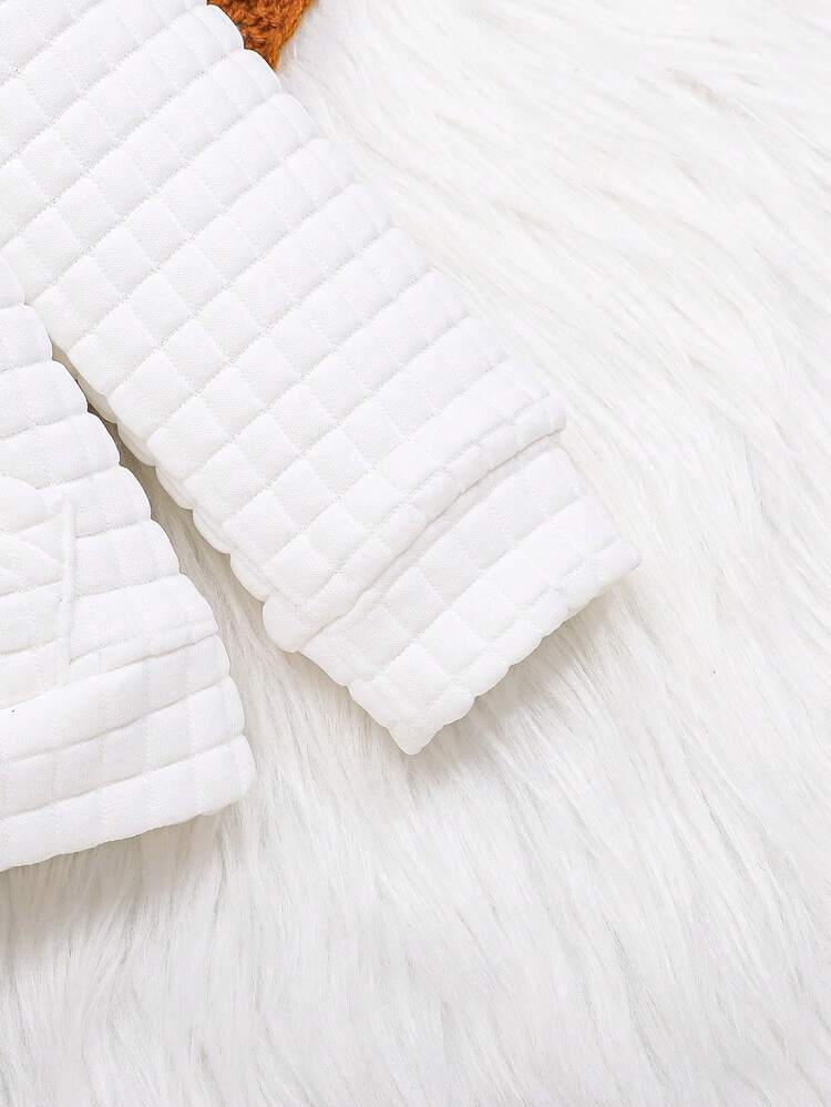 Baby Boy Letter Patched Pocket Sweatshirt,In Fall/Winter