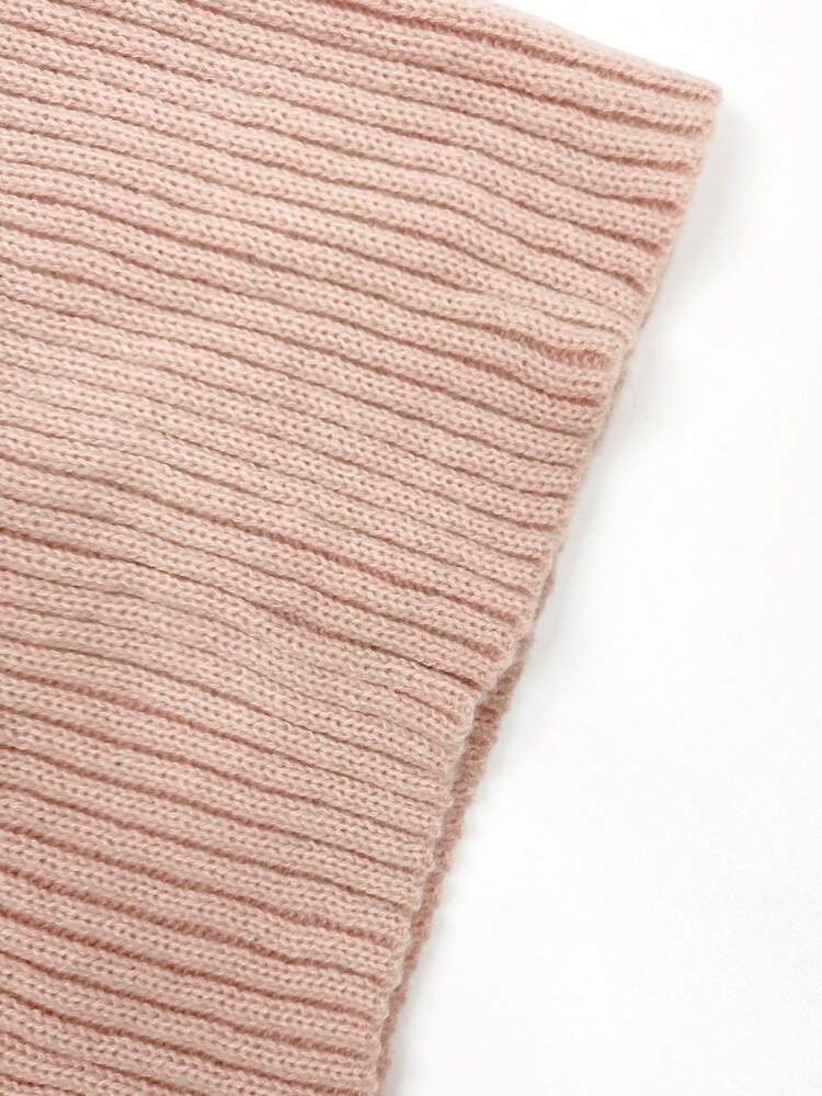 Solid Crop Sweater & Knit Skirt Fall Cloth For Women