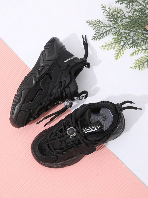 Kids' Breathable Dual Mesh Casual Sports Shoes With Anti-slip & Wear-resistant Soft Sole