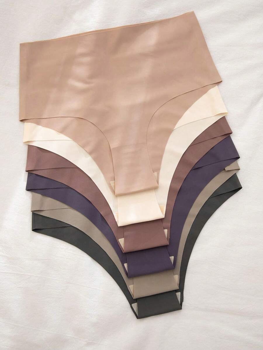 Women's High Waisted Seamless Briefs Multi-Color Comfortable High Stretch Underwear Casual Panties - Multicolor - View 1