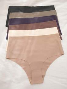 Women's High Waisted Seamless Briefs Multi-Color Comfortable High Stretch Underwear Casual Panties - Multicolor - View 5