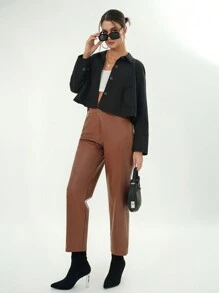 SHEIN Essnce 女士夾克 - 黑色 - 查看 4