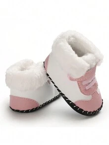 Winter Infant Warm Soft Sole First Walker Shoes Infant Boots - Pink - View 3