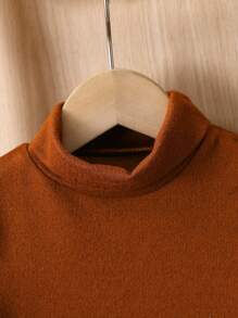 SHEIN 男小童3入組素色高領T恤 - 紅色 - 查看 6