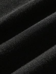 ROMWE MEN Goth Guys Skull & Letter Graphic Tee - Black - View 3