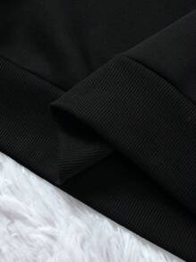 Nam Thư tiếng Nhật & Đồ họa rồng Dây rút Lót nhiệt Hoodie - màu đen - Xem 3