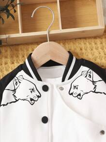 Đứa bé trai Đồ họa Hoạt hình Tay Raglan Áo khoác Đại học & Quần nỉ - Nhiều màu - Xem 3