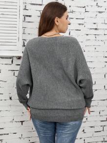 SHEIN LUNE Plus Size Sweaters - Grey - View 2