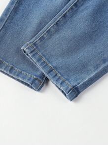 Tween Boys Washed Ripped Jeans - Medium Wash - View 8