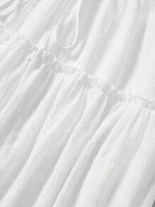 Soleia 紙袋腰褶邊前打結荷葉邊半身裙