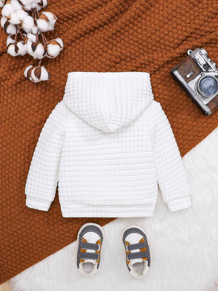 Baby Boy Letter Patched Pocket Sweatshirt,In Fall/Winter