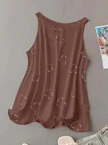 SHEIN LUNE 大尺碼背心 - 棕色 - 查看 2