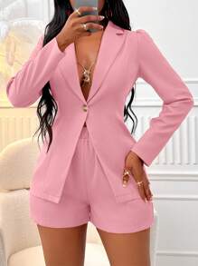 Zolique 女士西裝套裝 - 粉色 - 查看 6