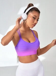 Menodora SHEIN Sport Bóng Đan chéo phía sau Bras thể thao - Nhiều màu - Xem 3