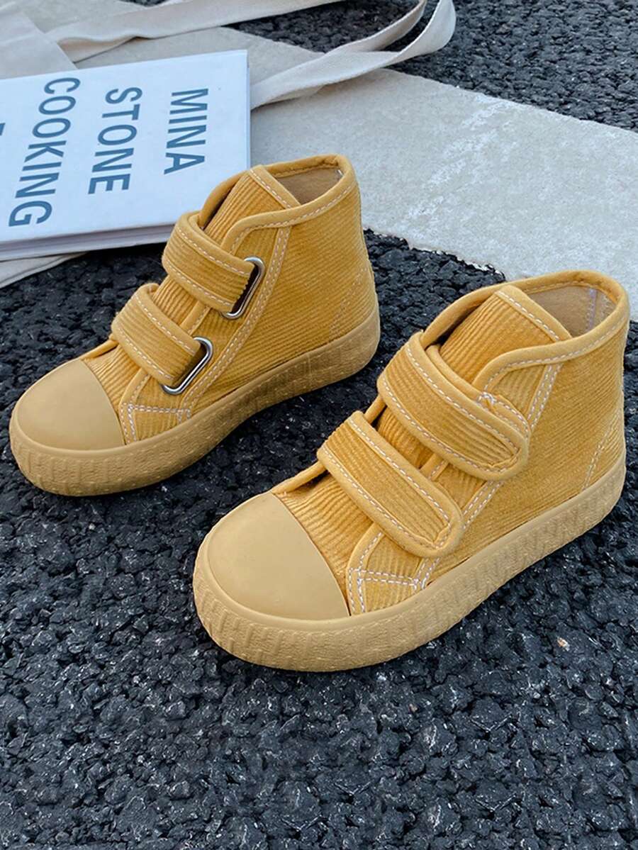 Mùa Xuân & Mùa thu Trẻ em Cao-top Giày vải Với móc & Vòng Dây buộc Khép kín Đối với Cả hai Con trai Và Cô gái , Màu thuần Thiết kế , Sành điệu Giày trượt băng - Đỏ - Xem 1