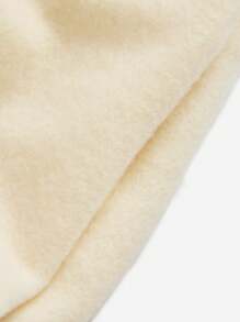 女婴仙人掌标语图案保暖连体衣 - 米色 - 查看 5