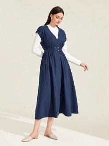 Seusyu Váy liền thân Without Tee - Màu xanh lam - Xem 8