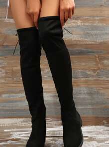 Của phụ nữ Đúng mốt & Thoải mái Đế Mềm Trong nhà & Ngoài trời Mặc Giày ống - màu đen - Xem 3