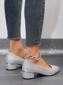 Chaussures à talons hauts pour femmes, talons hauts noirs confortables et polyvalents, à bout pointu plissé, à enfiler