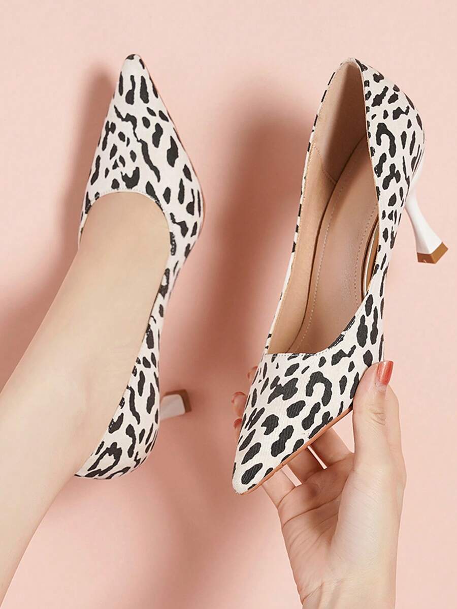 Escarpins À Talons Hauts Pour Femmes - Preto e Branco - Ver 1