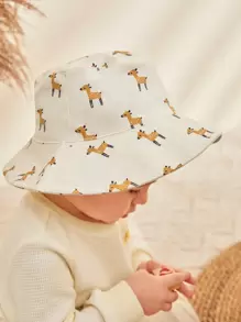 Cozy Pixies Children's Animal Print Bucket Hat For Babies And Kids - Beige - View 5