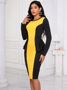 SHEIN Lady Hai âm Xoay eo Eo Đầm - Nhiều màu - Xem 4