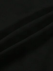 SHEIN Unity 标语图案短款背心 我的前任是我最大的粉丝 - 黑色 - 查看 7