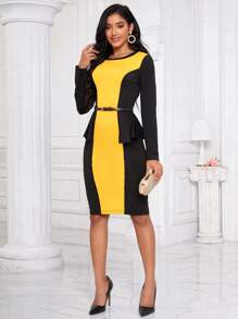 SHEIN Lady Hai âm Xoay eo Eo Đầm - Nhiều màu - Xem 6